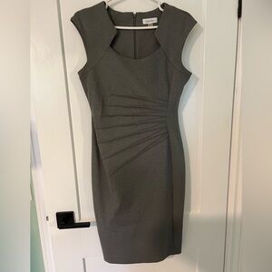 Calvin Klein Charcoal Grey Midi Dress size 6